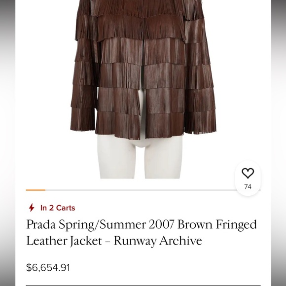 Prada 2000 Fall Leather Fringe Jacket - Picture 9 of 9